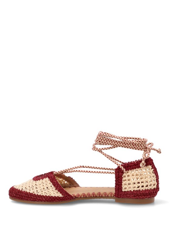 Bailarina crochet P125 burdeos de mujer CEREZA