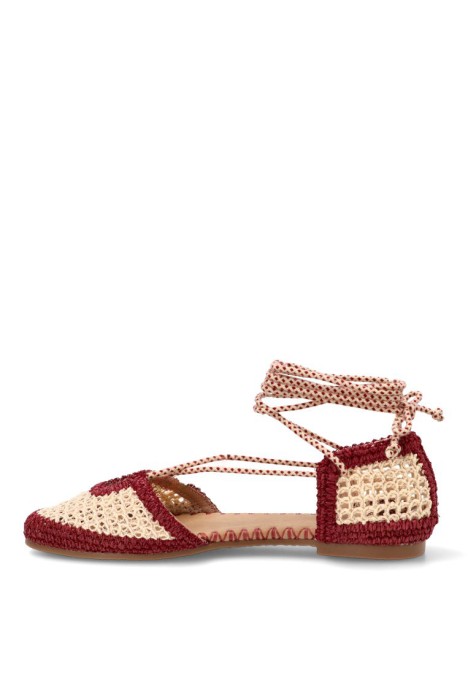Bailarina crochet P125 burdeos de mujer CEREZA