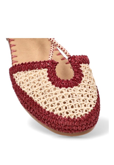 Bailarina crochet P125 burdeos de mujer CEREZA