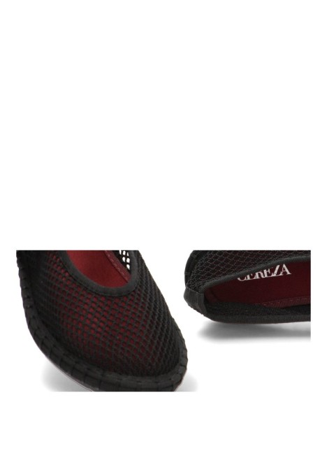 Bailarina CD55 negra de mujer CEREZA con suela plana