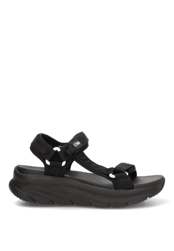 Sandalia negra de mujer ETIKA 40107