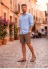 Sandalia ETIKA 41021 para hombre con hebilla, suela plana y material sintético en taupe