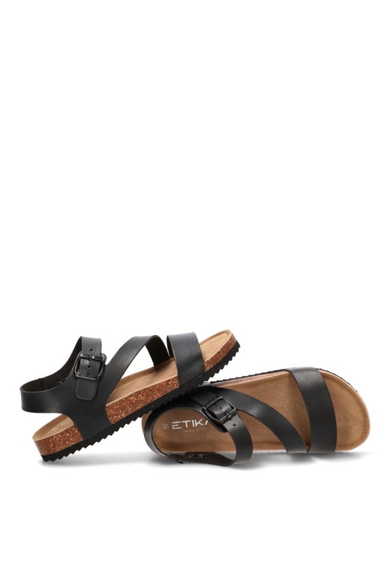 Sandalia negra de hombre ETIKA 41021