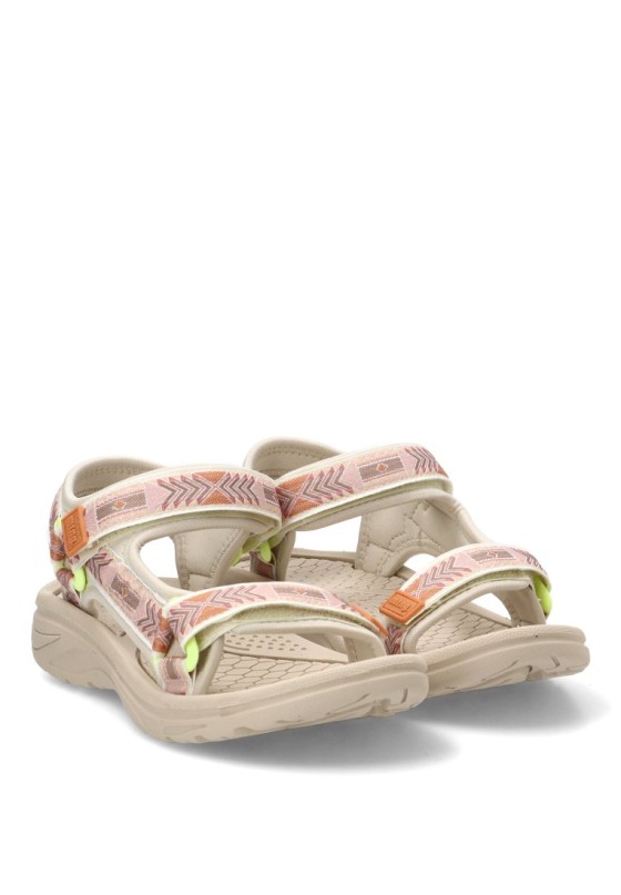 Sandalia rosa textil de mujer MUSTANG 60804