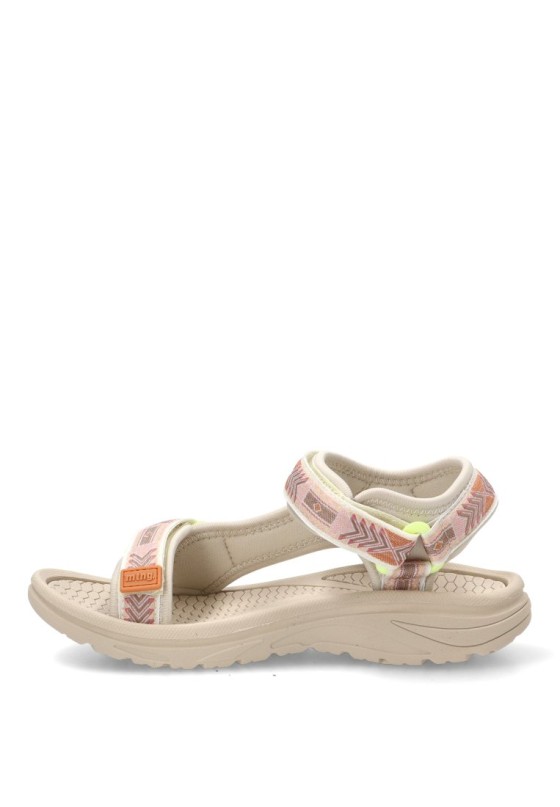Sandalia rosa textil de mujer MUSTANG 60804