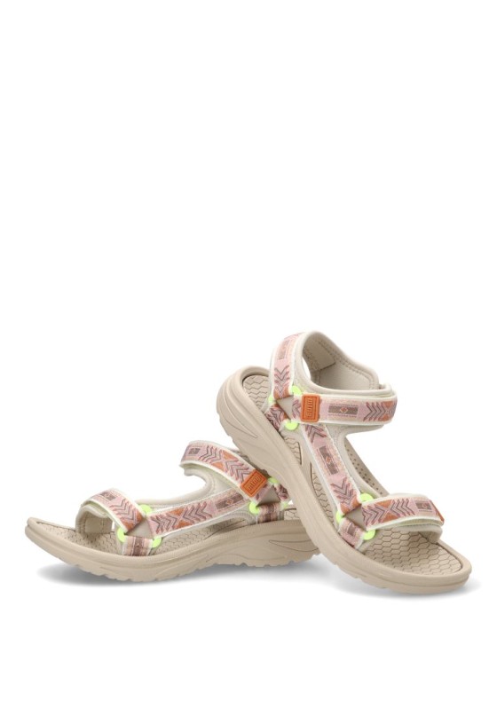 Sandalia rosa textil de mujer MUSTANG 60804