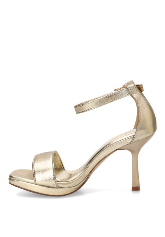 Sandalia oro de mujer BUONAROTTI NA2215 tacón alto