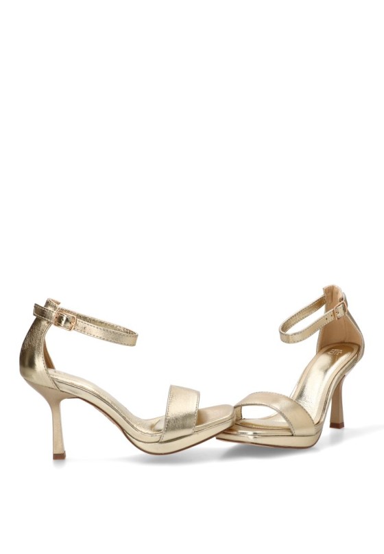 Sandalia oro de mujer BUONAROTTI NA2215 tacón alto