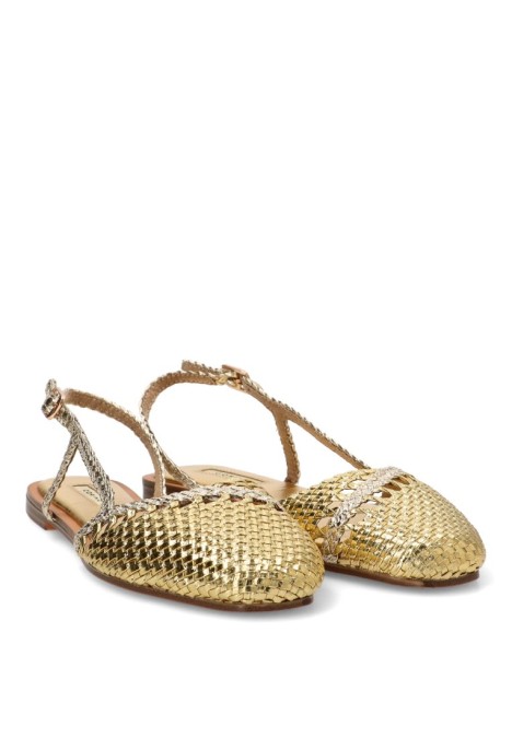 Bailarina trenzada oro de mujer LUNA TREND M6185