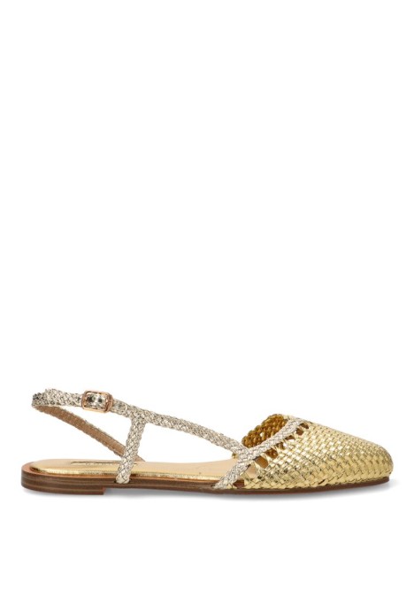 Bailarina trenzada oro de mujer LUNA TREND M6185