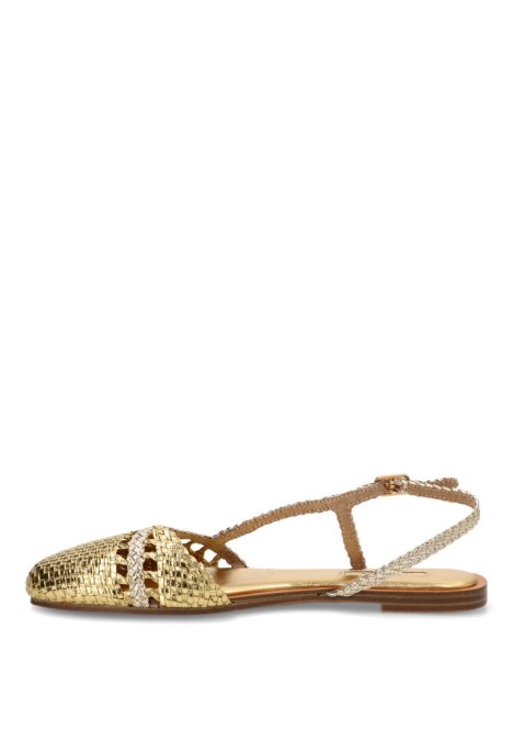 Bailarina trenzada oro de mujer LUNA TREND M6185
