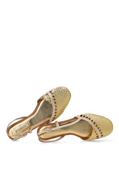 Bailarina trenzada oro de mujer LUNA TREND M6185