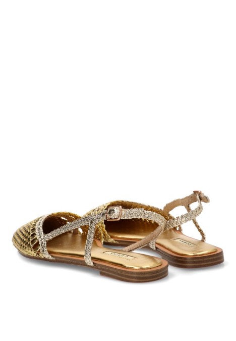 Bailarina trenzada oro de mujer LUNA TREND M6185