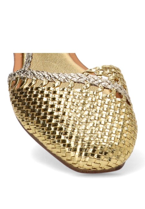 Bailarina trenzada oro de mujer LUNA TREND M6185