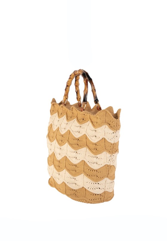 Bolso de mano con tejido textil para mujer KBAS 3802620