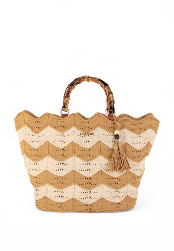 Bolso de mano con tejido textil para mujer KBAS 3802620