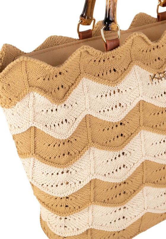 Bolso de mano con tejido textil para mujer KBAS 3802620