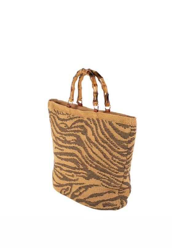 Bolso de mano textil negro para mujer KBAS 3802621