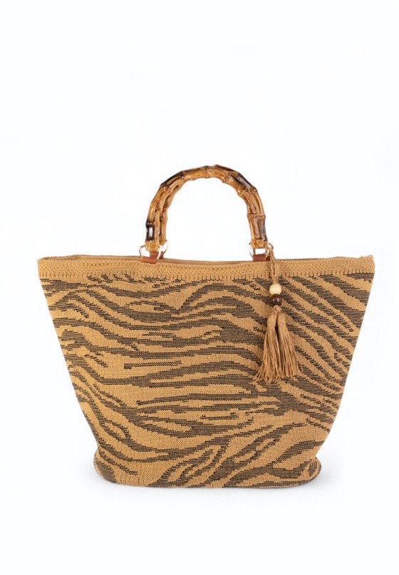 Bolso de mano textil negro para mujer KBAS 3802621