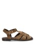 Sandalia verde antelina de mujer BUONAROTTI X-5731