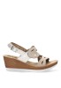 Sandalia blanca con cuña media de mujer Luna Collection EL38