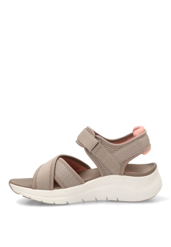 Sandalia con cuña media y cierre de velcro de mujer SKECHERS 164078