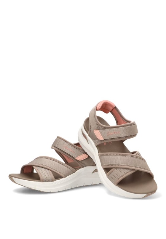 Sandalia con cuña media y cierre de velcro de mujer SKECHERS 164078