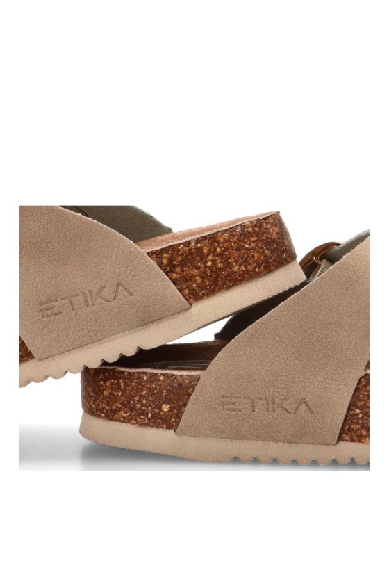 Sandalia beige de mujer ETIKA 10094