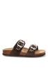 Sandalia de mujer en piel color chocolate ETIKA 10093