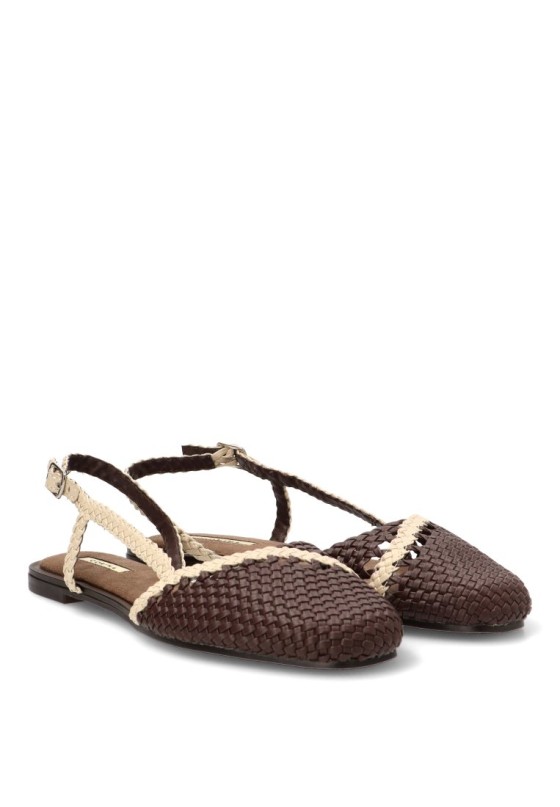 Bailarina trenzada con suela plana de mujer LUNA TREND M6185