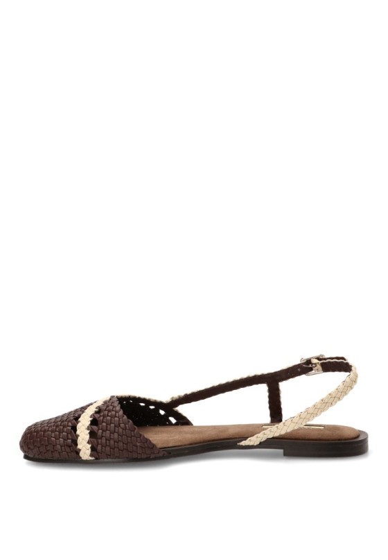 Bailarina trenzada con suela plana de mujer LUNA TREND M6185