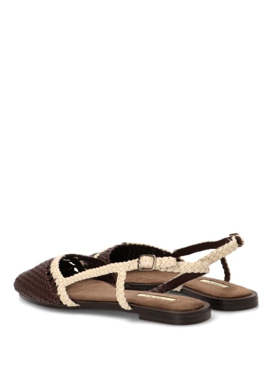 Bailarina trenzada con suela plana de mujer LUNA TREND M6185