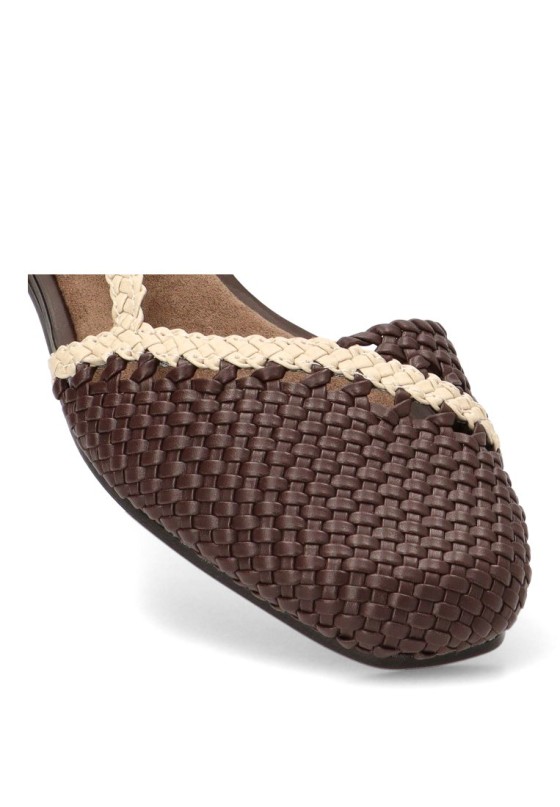 Bailarina trenzada con suela plana de mujer LUNA TREND M6185