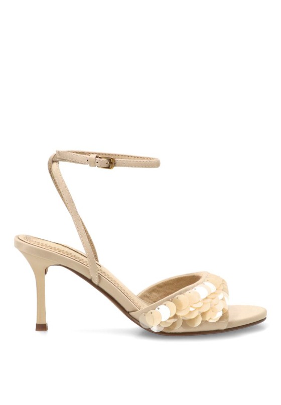 Sandalia de raso y tacón alto para mujer M6281