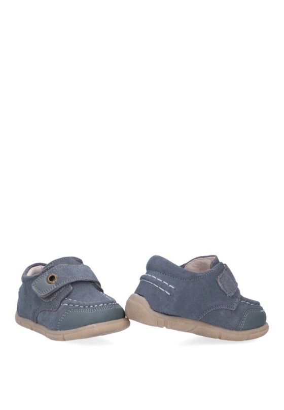 Nautico kiova mocasin de niño BUBBLE BOBBLE a2639 gris piel suela plana