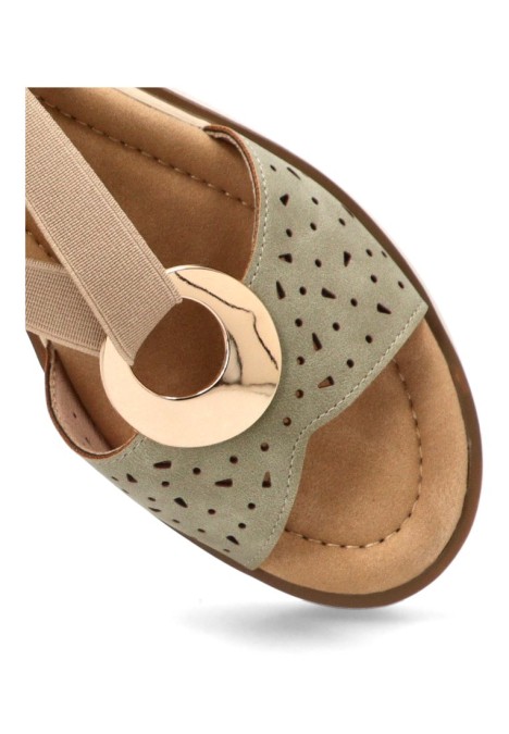 Sandalia con cuña media y cierre elástico de mujer ARMONY 40021