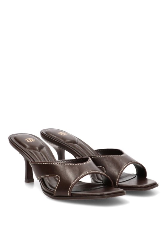 Sandalia pala marrón con tacón alto de mujer Luna Collection BP-5721