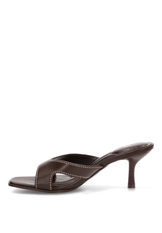Sandalia pala marrón con tacón alto de mujer Luna Collection BP-5721