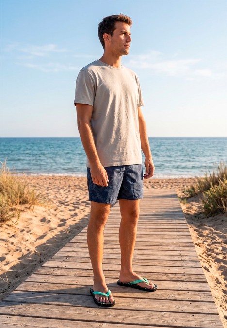 Sandalias de playa de dedo verdes para hombre MUSTANG 84896