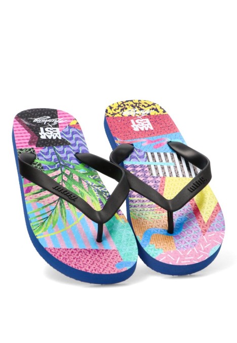 Chanclas sandalias de playa multicolor de hombre Mustang 84896
