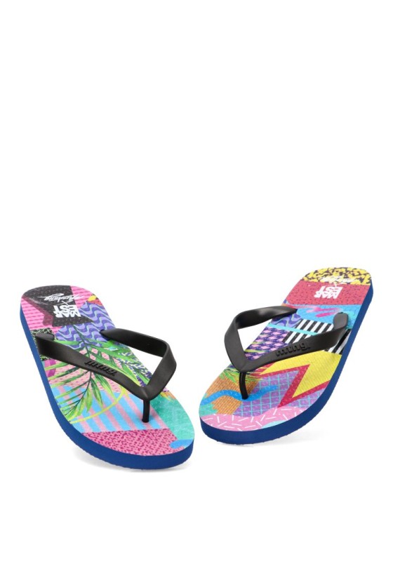 Chanclas sandalias de playa multicolor de hombre Mustang 84896
