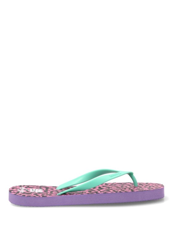 Chanclas de playa fucsia para mujer MUSTANG 60202 con suela plana