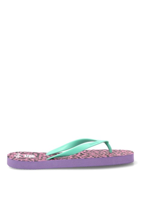 Chanclas de playa fucsia para mujer MUSTANG 60202 con suela plana