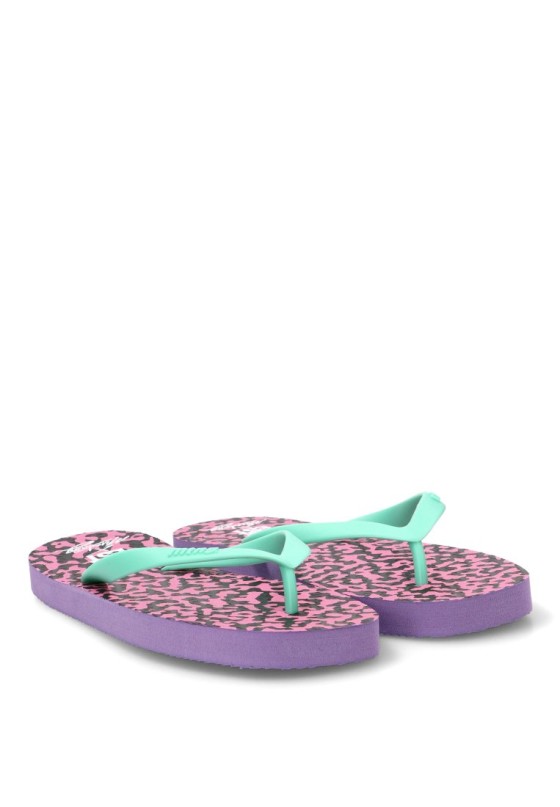 Chanclas de playa fucsia para mujer MUSTANG 60202 con suela plana