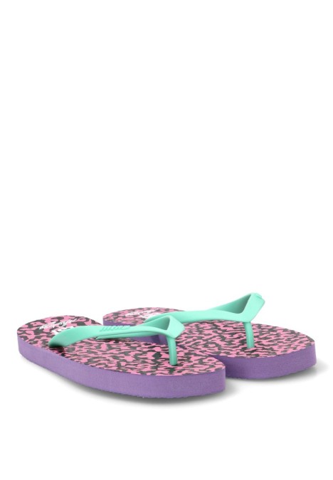 Chanclas de playa fucsia para mujer MUSTANG 60202 con suela plana