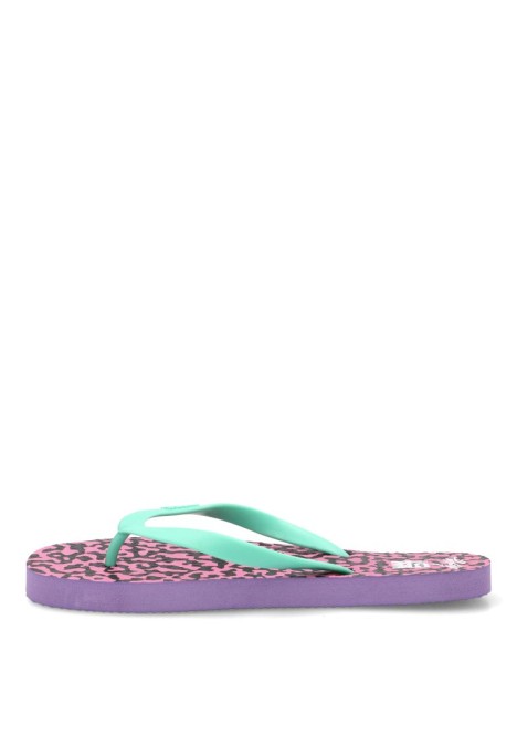 Chanclas de playa fucsia para mujer MUSTANG 60202 con suela plana