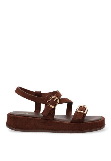 Sandalia Luna Collection con tiras y hebillas HG-5684