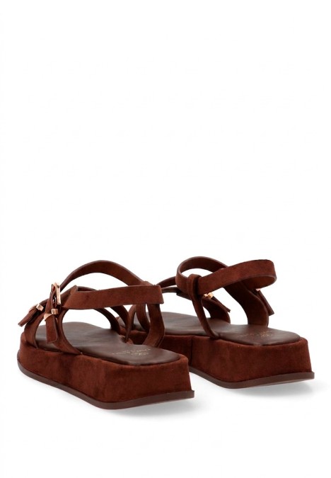 Sandalia Luna Collection con tiras y hebillas HG-5684
