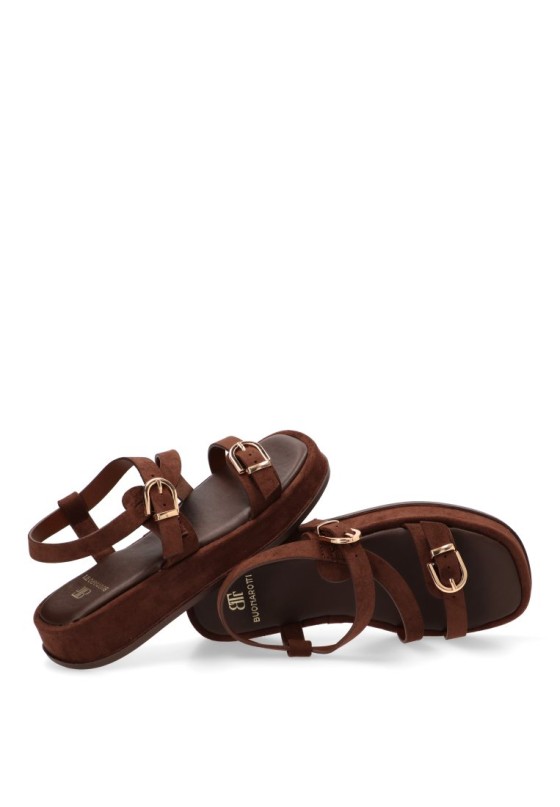 Sandalia Luna Collection con tiras y hebillas HG-5684