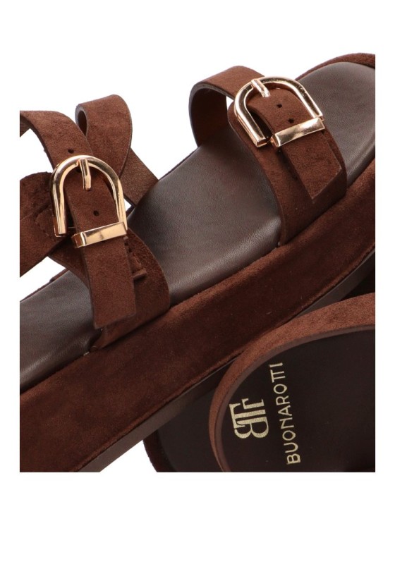 Sandalia Luna Collection con tiras y hebillas HG-5684